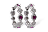 A001-55093: EARRINGS .20 RUBY .25 TGW