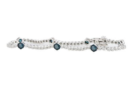 A188-83320: BRACELET .93 BLUE DIAS 1.62 TW