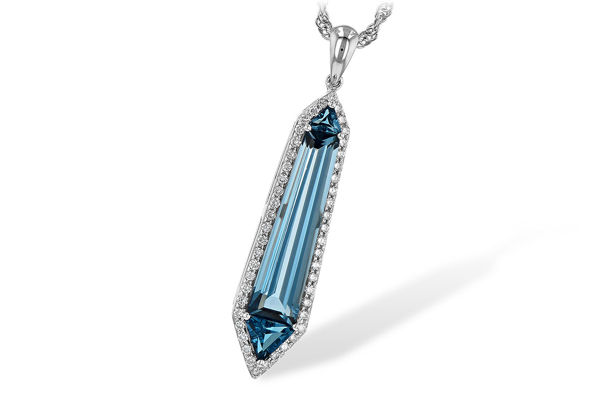 A190-64239: NECK 3.47 LONDON BLUE TOPAZ 3.70 TGW