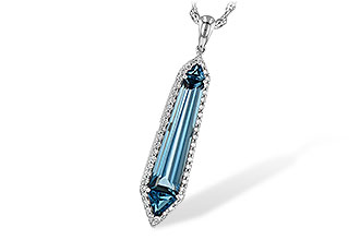 A190-64239: NECK 3.47 LONDON BLUE TOPAZ 3.70 TGW