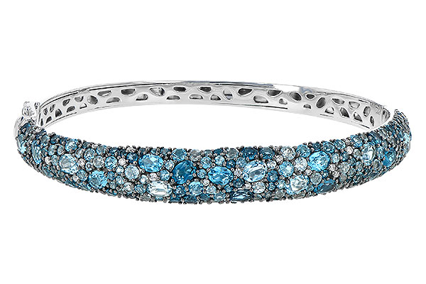 A190-66966: BANGLE 7.60 BLUE TOPAZ 7.85 TGW