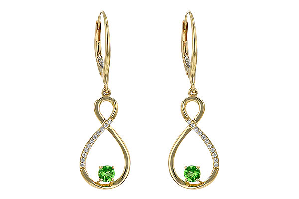 A273-36911: EARR .32 GREEN GARNET .40 TGW