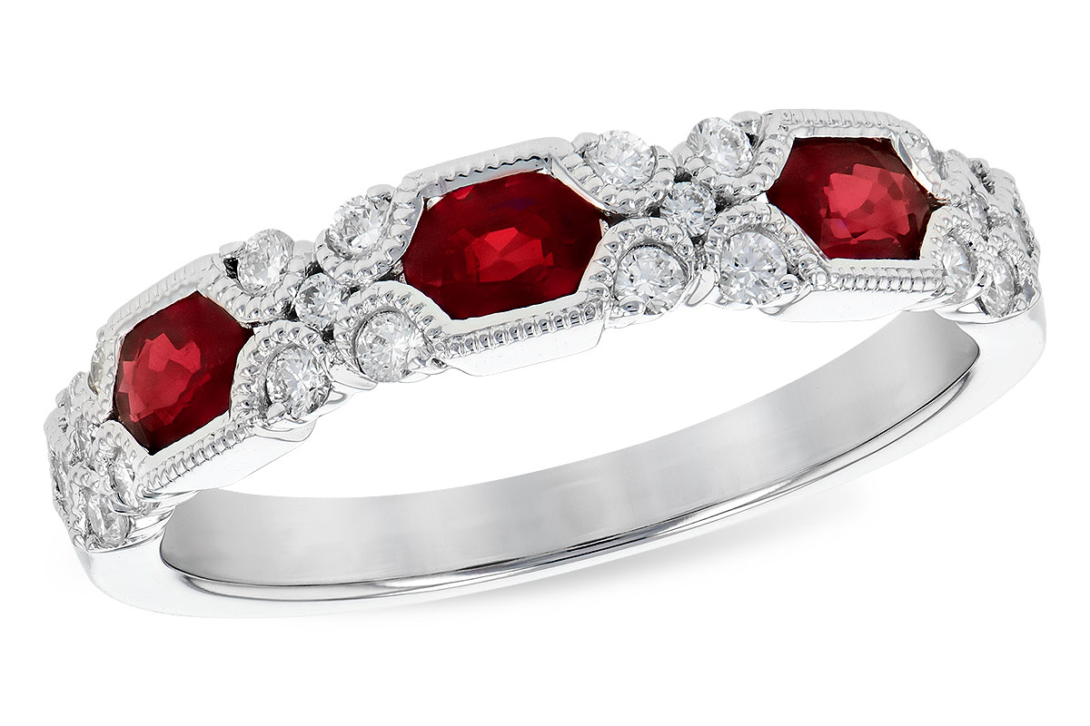 A273-40557: LDS WED RG .74 RUBY 1.00 TGW (4x3MM RUBY)