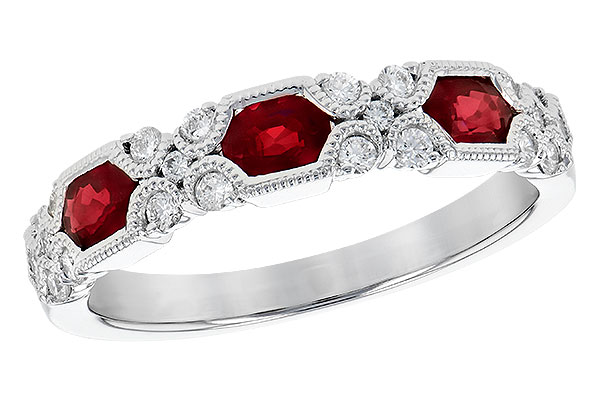 A273-40557: LDS WED RG .74 RUBY 1.00 TGW (4x3MM RUBY)