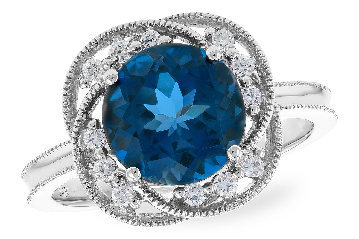 A274-30620: LDS RG 2.90 LONDON BLUE TOPAZ 3.05 TGW (9MM LBT)