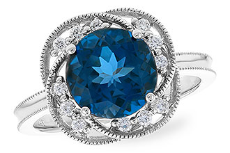 A274-30620: LDS RG 2.90 LONDON BLUE TOPAZ 3.05 TGW (9MM LBT)