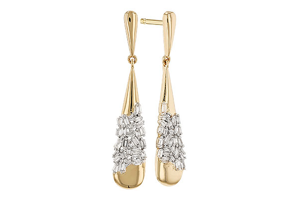 A274-32393: EARRINGS .20 TW BAGUETTE DIAS