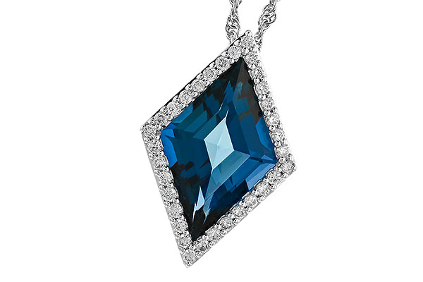 A274-34248: NECK 3.04 LONDON BLUE TOPAZ 3.20 TGW