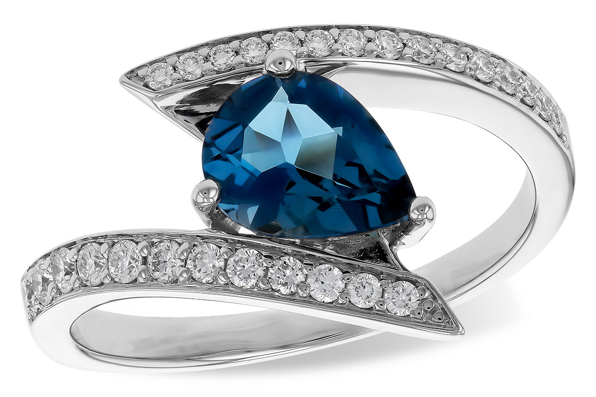 A275-19666: LDS RG 1.04 LONDON BLUE TOPAZ 1.28 TGW (8x6MM)