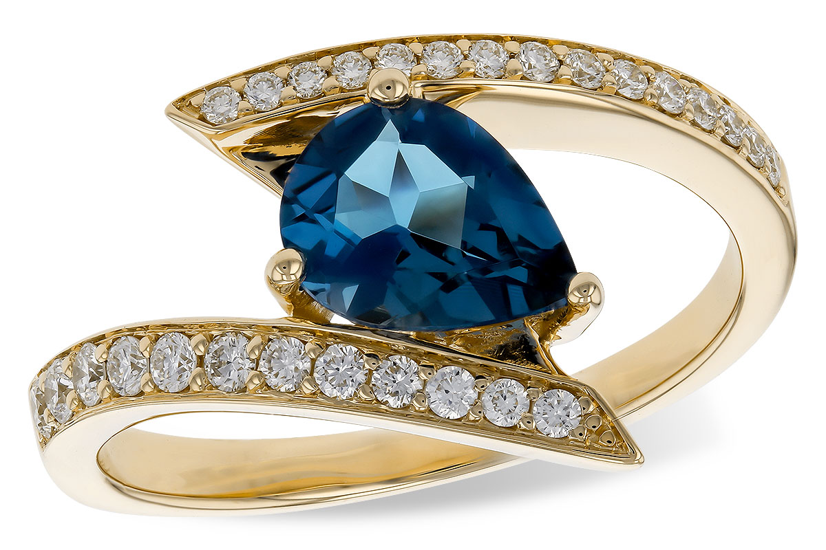 A275-19666: LDS RG 1.04 LONDON BLUE TOPAZ 1.28 TGW (8x6MM)