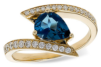 A275-19666: LDS RG 1.04 LONDON BLUE TOPAZ 1.28 TGW (8x6MM)