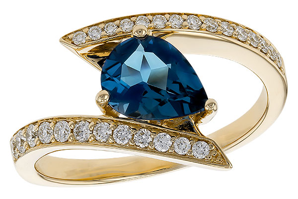 A275-19666: LDS RG 1.04 LONDON BLUE TOPAZ 1.28 TGW (8x6MM)