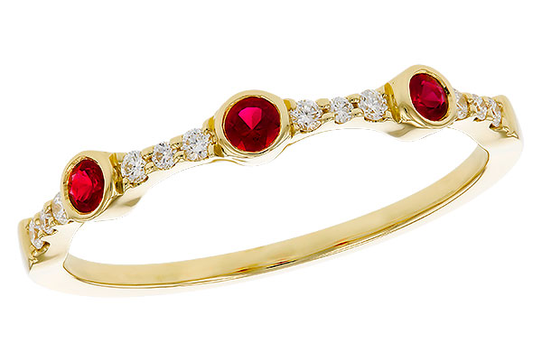 A275-21502: LDS WED RG .15 RUBY .24 TGW