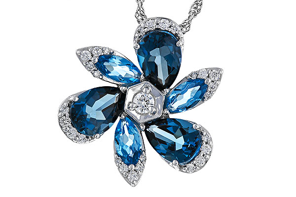 A275-22393: NECKLACE 3.03 BLUE TOPAZ 3.22 TGW