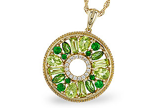 A275-22402: NECKLACE 1.47 SEMI-PREC (PER & GR.GT) 1.52 TGW