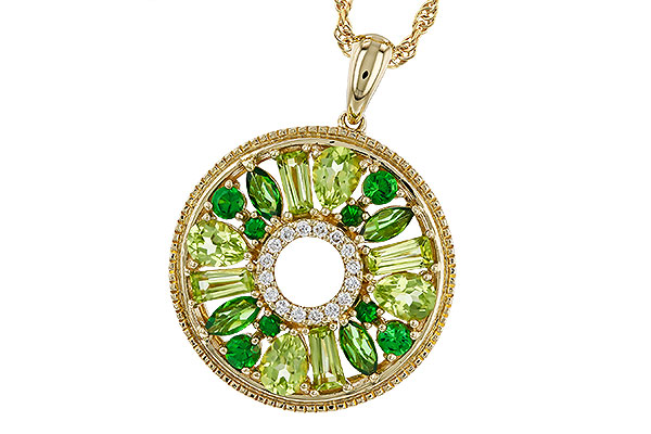 A275-22402: NECKLACE 1.47 SEMI-PREC (PER & GR.GT) 1.52 TGW