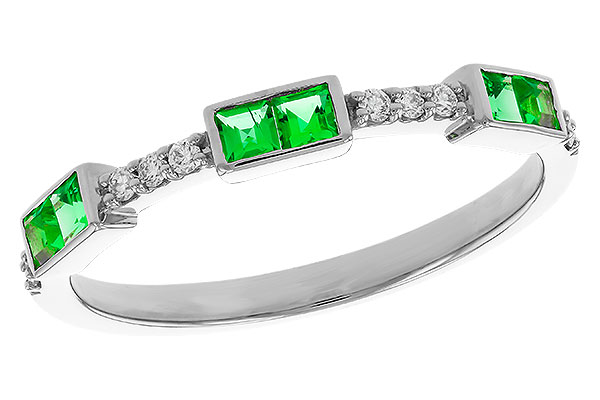 A275-23339: LDS WED RG .23 TW EMERALD .30 TGW