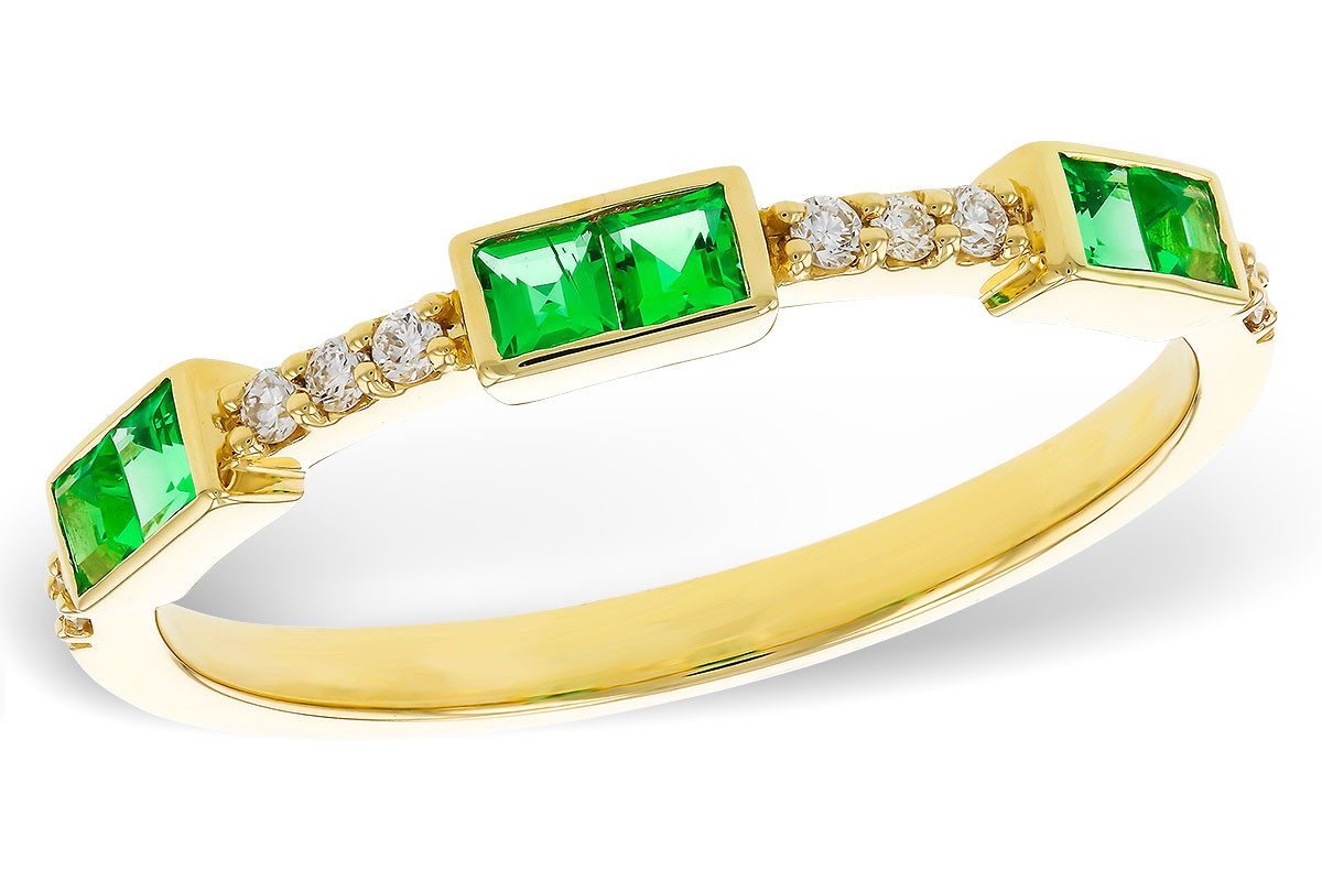 A275-23339: LDS WED RG .23 TW EMERALD .30 TGW