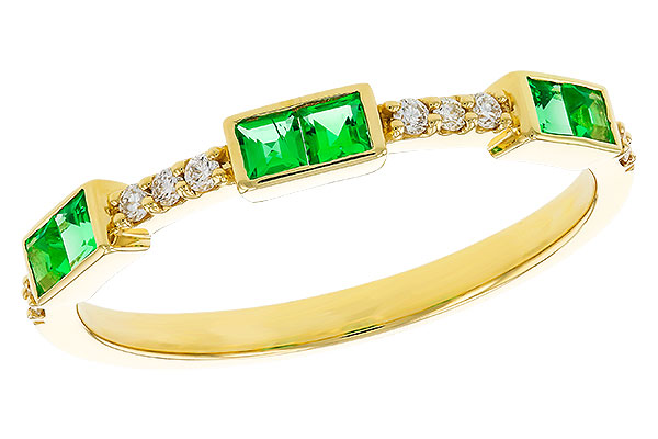 A275-23339: LDS WED RG .23 TW EMERALD .30 TGW