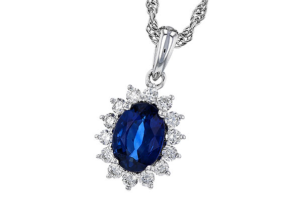 A275-26084: NECKLACE .85 SAPPHIRE 1.07 TGW (7x5MM SAPP)