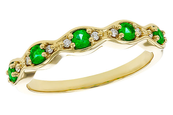 A275-26920: LDS WED RG .21 TW EMERALD .27 TGW