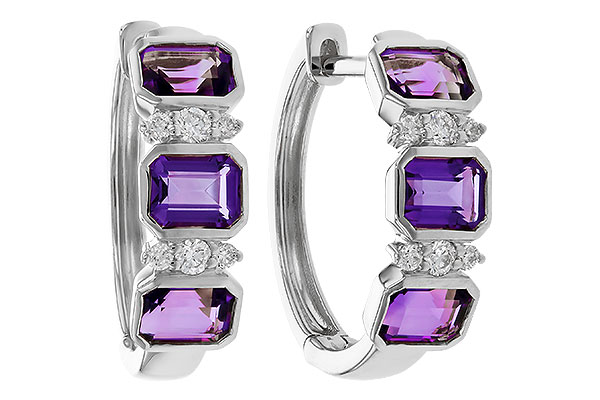A275-26939: EARRING 1.05 TW AMETHYST 1.16 TGW