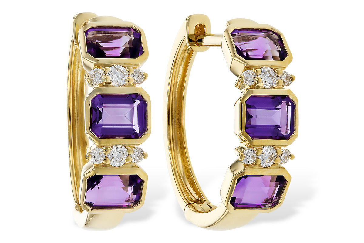 A275-26939: EARRING 1.05 TW AMETHYST 1.16 TGW