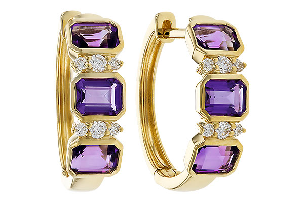 A275-26939: EARRING 1.05 TW AMETHYST 1.16 TGW