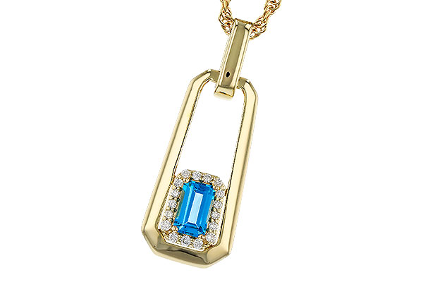 A275-26966: NECKLACE .33 BLUE TOPAZ .40 TGW (5x3MM BT)