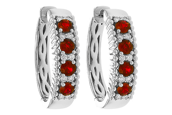 A275-26975: EARRINGS .54 TW RUBY .66 TGW