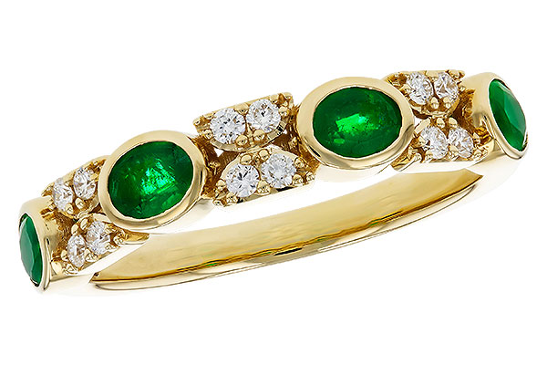 A276-09702: LDS WED RG .54 TW EMERALD .68 TGW