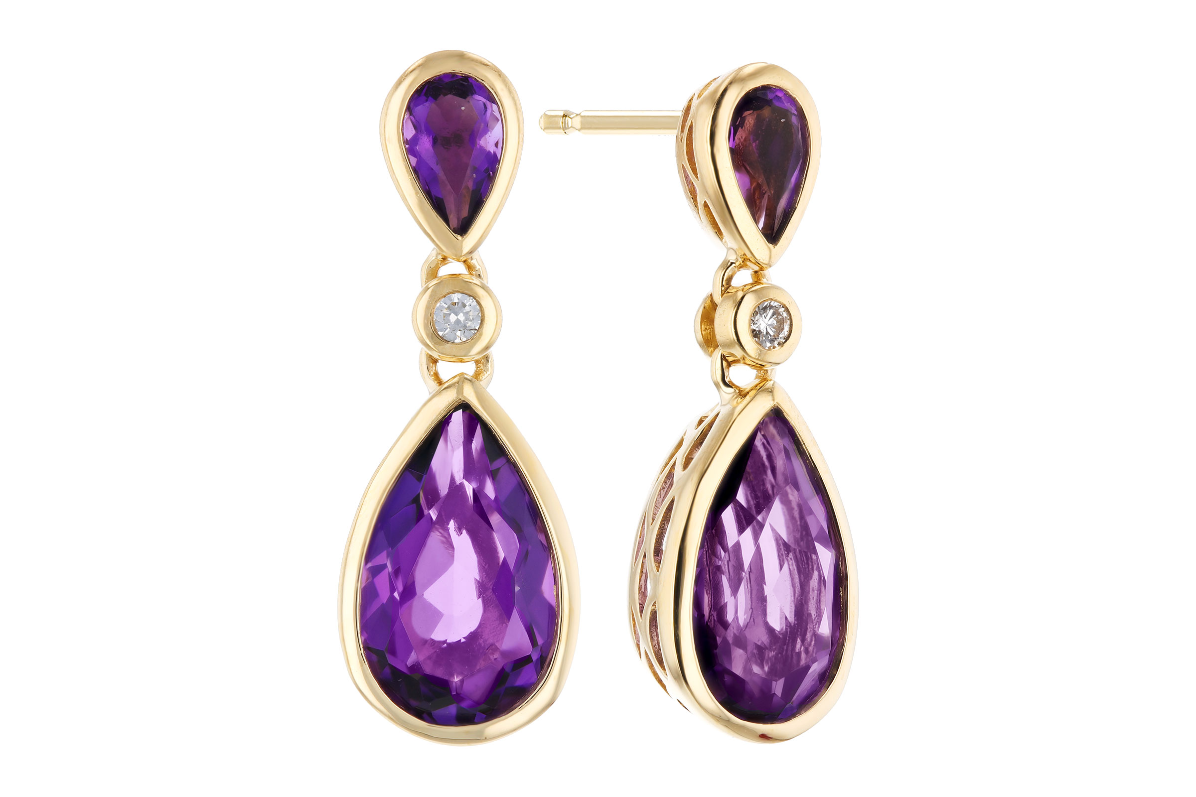A276-12366: EARRINGS 2.80 TW AMETHYST 2.84 TGW