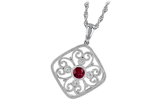 B187-02411: NECKLACE .28 RUBY .34 TGW