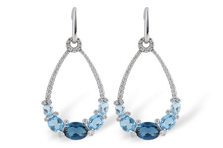 B188-85129: EARR 3.75 BLUE TOPAZ 4.17 TGW