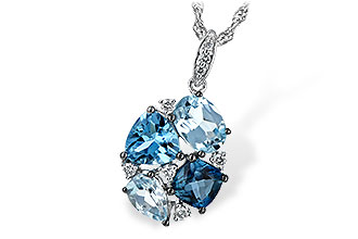 B189-74184: NECK 2.60 BLUE TOPAZ 2.70 TGW