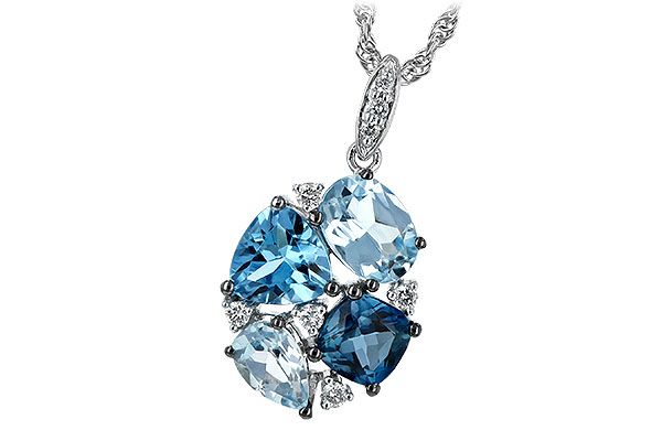 B189-74184: NECK 2.60 BLUE TOPAZ 2.70 TGW