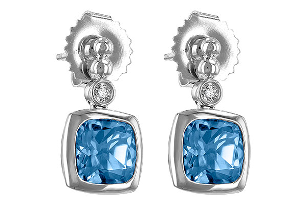 B189-77848: EARR 1.76 BLUE TOPAZ 1.80 TGW