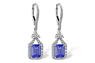 B190-64229: EARR 1.60 TW TANZANITE 2.08 TGW