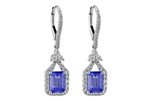 B190-64229: EARR 1.60 TW TANZANITE 2.08 TGW