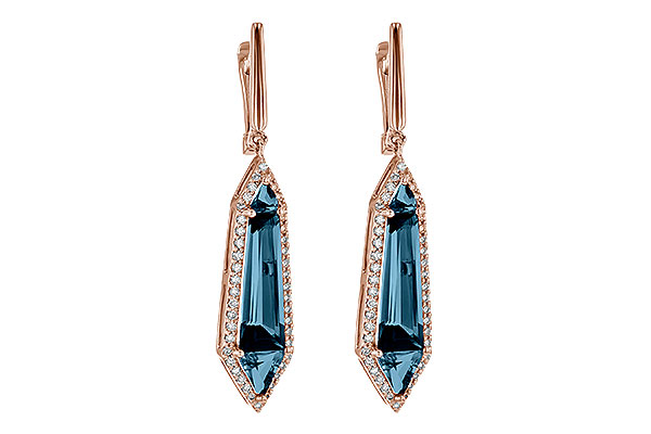 B190-66920: EARR 5.25 LONDON BLUE TOPAZ 5.67 TGW