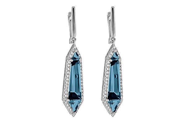 B190-66920: EARR 5.25 LONDON BLUE TOPAZ 5.67 TGW