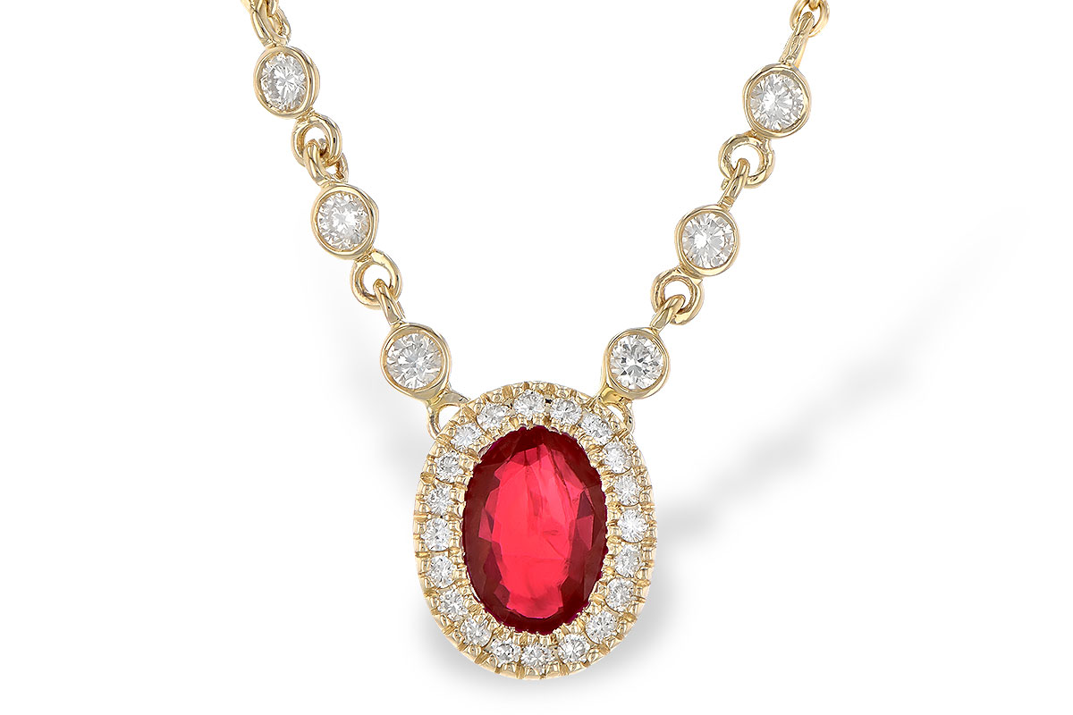 B190-70557: NECK .70 RUBY .94 TGW (17")