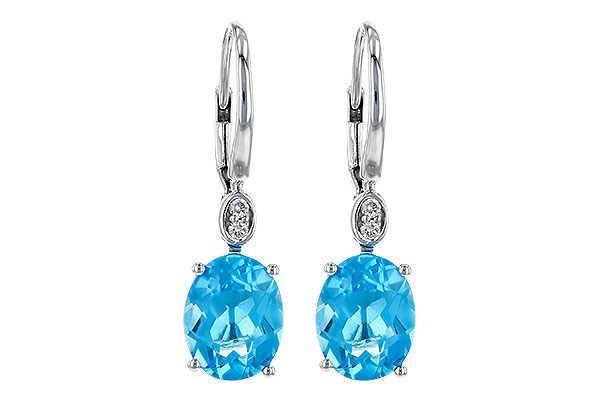 B190-72366: EARR 3.70 TW BLUE TOPAZ 3.75 TGW (9x7MM BT)