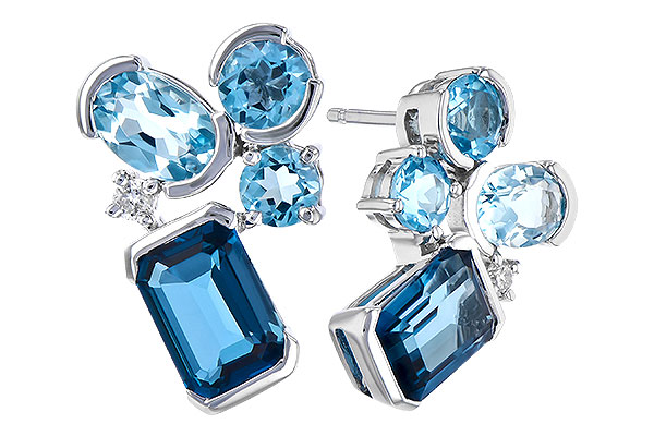 B273-43329: EARR 4.15 BLUE TOPAZ TW 4.19 TGW