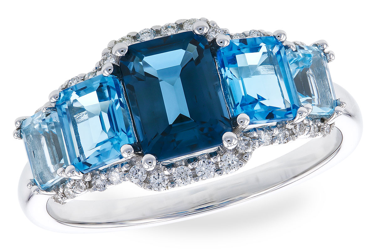 B274-30620: LDS RG 2.15 TW BLUE TOPAZ 2.30 TGW