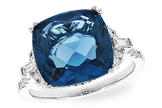 B274-31529: LDS RG 9.00 LONDON BLUE TOPAZ 9.25 TGW (12MM LBT)