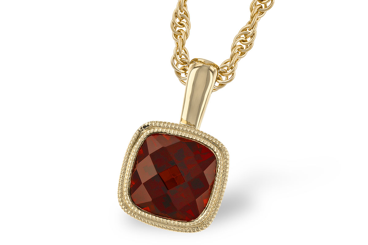 B274-33357: NECKLACE 1.22 CT GARNET