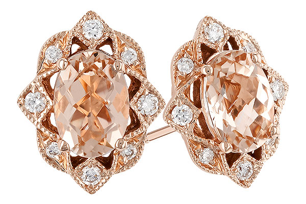 B274-34257: EARR .80 MORGANITE .89 TGW (6x4MM MORG)