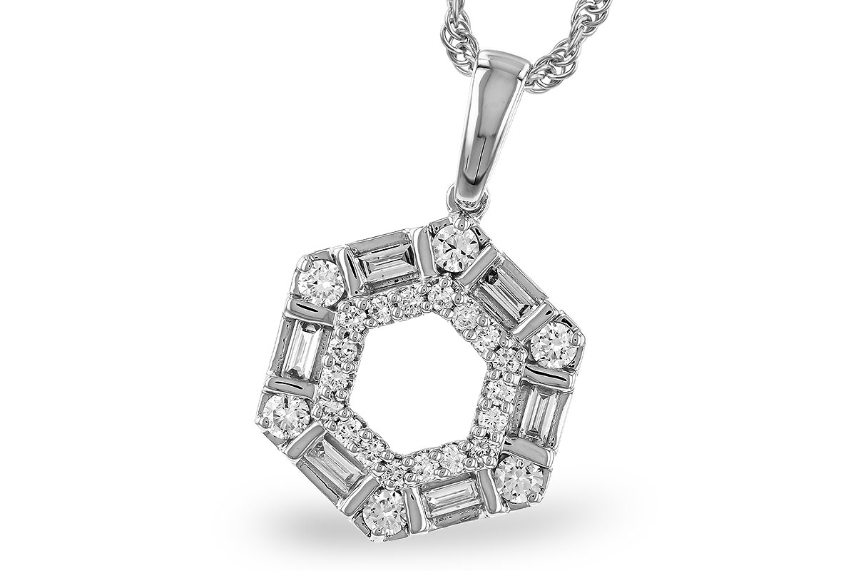 B275-19657: NECKLACE .14 TW BAG .50 TW