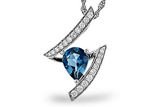 B275-19666: NECK 1.04 LONDON BLUE TOPAZ 1.23 TGW (8x6MM)